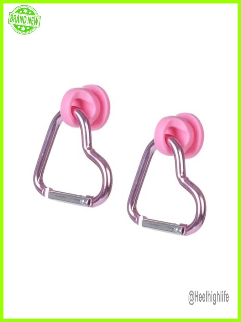 Set of 2 Bag Insert Hooks with Heart Keychain for Tote Bags
